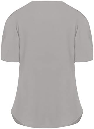 Osnovna čvrsta majica za žene Teen kratki rukav Criss Cross TEE bluza Meki ljetni trend Tunički vrhovi
