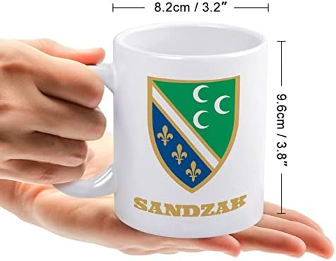 Sandzak Zastava Print šolja Coffee Tumbler keramička šolja za čaj Funny poklon sa dizajnom logotipa