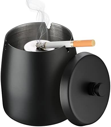 Vanjske pepeo za cigarete popločani kućna ladica za pepeo sa poklopcem bez od nehrđajućeg čelika Vjetrootporna