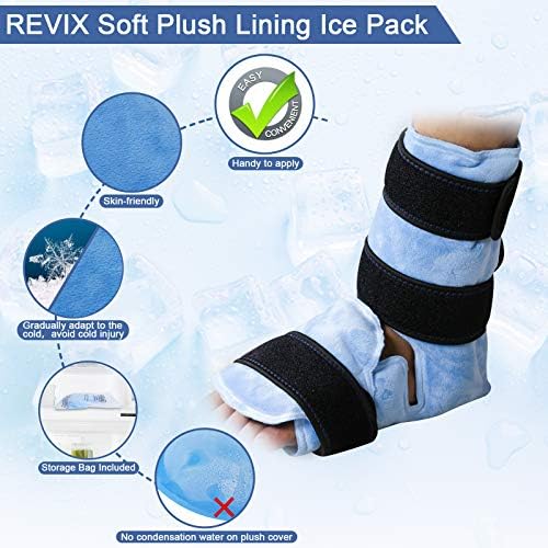 REVIX ice Packs za koljena & amp; gležanj Ice Pack Wrap za stopala bol olakšanje i stopala povrede,