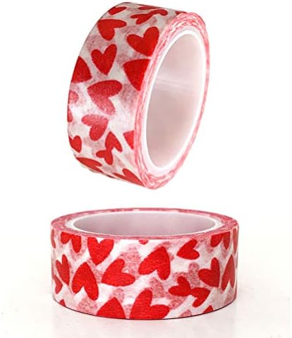Bestoyard crveni ljubavni uzorak traka crvena ljubav srca ukrasni papir za obrtna traka za