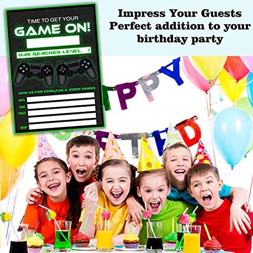 Kartice za igranje za igranje, video igra na pozivu za rođendan Party, slavljenica za djecu, 20 kartica