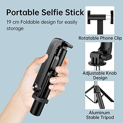 Colorlizard 39 Selfie Stick stativ sa daljinskim, mobilni stativ stalak, 6 u 1 Wireless Bluetooth Selfie