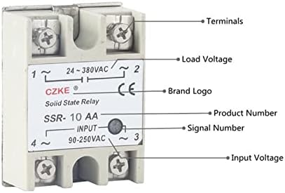INFRI SSD relej SSR 10AA 25AA 40AA AC kontrola AC Bijela školjka jednofazna bez plastičnog poklopca ulaz
