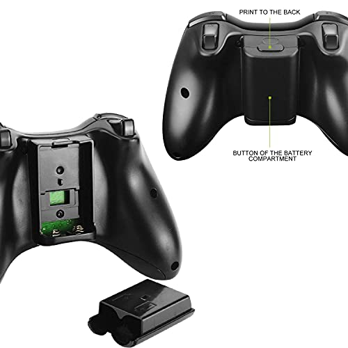 Xbox 360 Bežični kontroler sa prijemnikom, EPark 2.4 GHz bežični kontroler za Xbox 360, Dual-Vibration,
