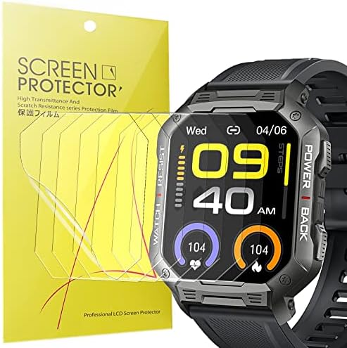 Kompatibilan je za Taopon Smart Watch zaštitni ekran, [6 paket] LAMShaw Premium visoke rezolucije Ultra