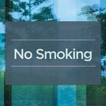 CGsignLab | Ne pušenje -basic mornarica ​​prozor Cling | 18 x12