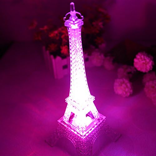 Sunshine Lijepa moda Prozirna akrilna Eiffelov tornje noćno ukrašavanje LED svjetiljke Rasvjeta za spavaću