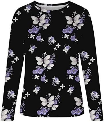 Ženski ležerni džemper s dugim rukavima TOP PRINT O CREAT FLEECE Bluuses Slim Fit Plus Pulover