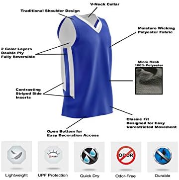 10 paket mladih dječaka reverzibilni Mesh Performance Atletski košarkaški Dresovi Blank Team uniforme