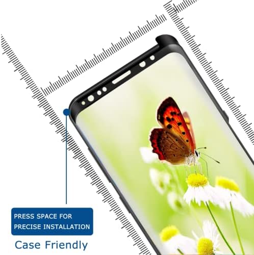 Yrmjk 2 Pack Galaxy S9 Plus zaštitni ekran, kućište 9h Kaljeno staklo Potpuno pokriće 99% HD protiv mjehurića