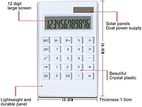 Xwwdp 12 cifara Veliki prikaz Desktop kalkulator tankog solarne i baterije Dual Power Crystal