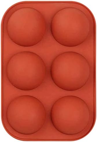 6 rupa silikonsko kalup za čokoladu, tortu, žele, puding, ručno rađeni sapun, okrugli oblik BPA besplatni