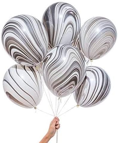 Crni mramorni agate Qualatex baloni 11-inčni 25 po paketu