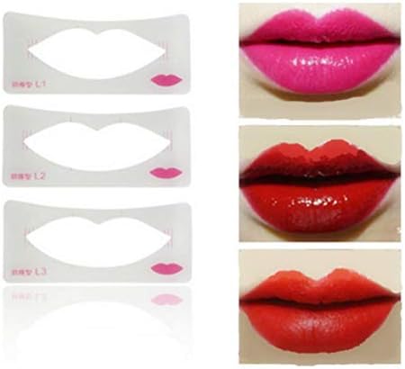 Oblikovanje Šablona Za Usne 3 Stila Modela Usana Šablon Za Usne Šablonska Kartica Za Usne Kozmetički
