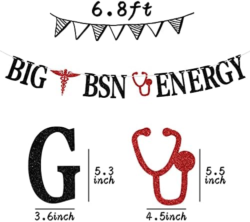 Big BSN Energy Banner, čestita se medicinska sestra, klasa 2023 sestrinstvene škole preživjelog Diplomskih materijala