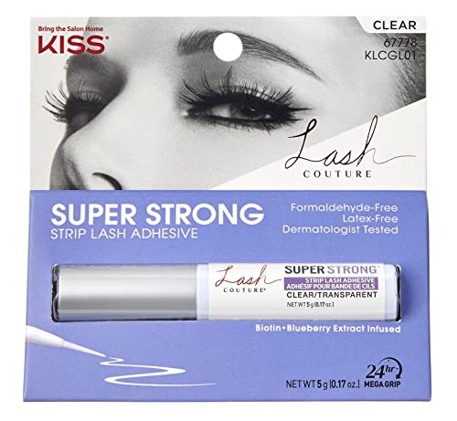 Kiss Lash Couture Clear Trake Lash ljepilo sa ekstraktom biotina i borovnica, bez lateksa, dermatologinja,