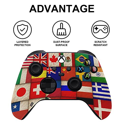 Zemlje Flag Xbox Seriesx Konzola i kontrolor Kože vinilne kože naljepnica naljepnica za naljepnicu