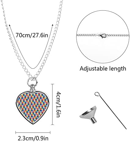 Puzzle autizam svijest pet urna ogrlica za pepeo Legura srce kremiranje nakit spomen privjesak držač pepela