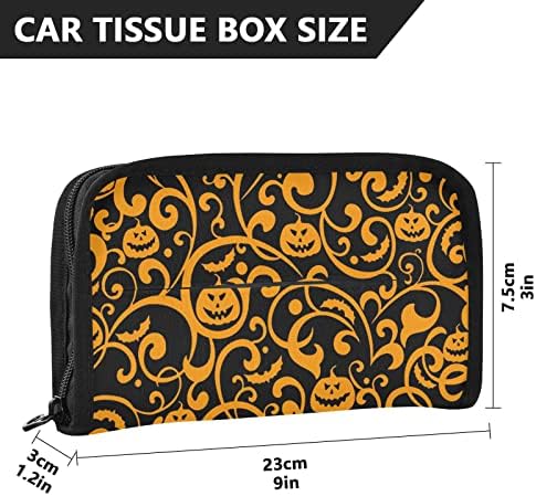Držač za automobilski tkivo Halloween-Jack-bundeva tkiva DISPENSER Držač salveta BackSeat futrola tkiva