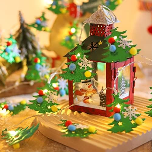Božićno drvo sa kuglicama žarulja LED baterija bajka lampa Božić tema ukras je pogodan za zatvoreni
