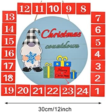 Božić izrezi dekoracije Vintage Božić odbrojavanje kalendar dolazi sa 24 zamjenjivi brojevi jednostavan za instalaciju/spreman