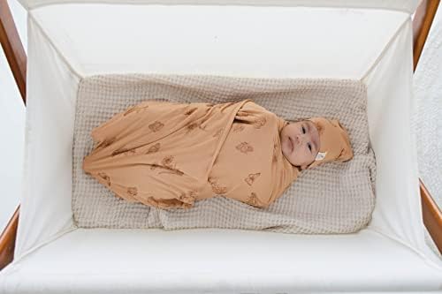Leyl & Ari koji primaju ćebe za novorođenčad | Bambusova swaddle pokrivač burp platna šešir