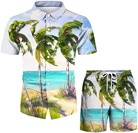 Ljetne muške majice ljetna majica plaža kratki rukav tiskani muški proljetni casual casual set kratke hlače