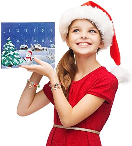 Advent Calendar 2022 za djevojčice, Božić odvojivi kalendar odbrojavanja DIY nakit 24 dana božićnih poklona