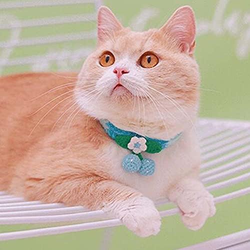 Gentle Meow Plavi Ovratnik Za Mačke Za Kućne Ljubimce Ručno Rađena Ogrlica Za Pletenje Teddy Bichon Cherry