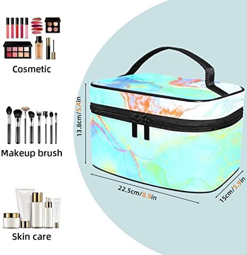 Mala šminkarska torba, patentno torbica Travel COSMETIC organizator za žene i djevojke, apstraktna boja uzorka