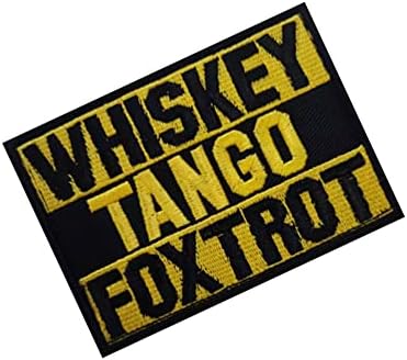 Whiskey Tango Foxtrot Funny Emblem Patch kuka i petlje Taktički moral Applique Pričvršćivač Vojni izvezeni