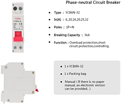 Mamz ycb6n-32 6-32A 1p + n MCB minijaturni prekidač faza neutralni prekidač električni prekidač