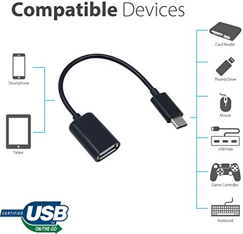 OTG USB-C 3.0 adapter Kompatibilan je sa vašim Xiaomi RedMI napomena 8 2021 za brzu, provjerenu, višestruke