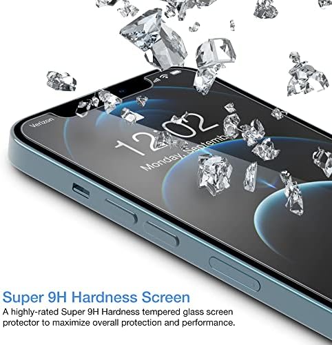 Zonlaky kaljeno staklo za zaštitu ekrana dizajniran za iPhone 12 / iPhone 12 Pro - 6 paket 9H Film 6.1