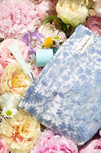 Ljetni Labud | velika estetska torba za šminkanje / cvjetna torba za šminkanje | Mid-day Clutch / period Kit torba