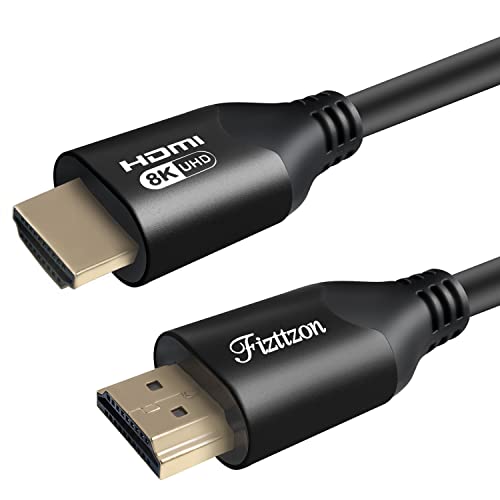 Fizttzon 8K HDMI kabel HDMI 2.1 nosač kabela 8k / 60Hz, 4k / 120Hz, HDCP 2.3 / 2.2, EARC, 48Gbps transfer-blcak
