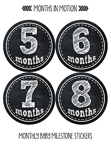 Mjeseci u pokretu Baby Monthly Milestone Stickers - prva godina Set Baby mjesec Stickers za novorođenčad Photo