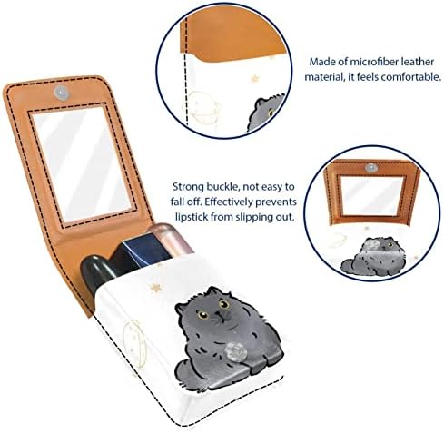Oryuekan Mini torba za šminku sa ogledalom, kutijom za ruševe za košulje u obliku kvačila, crtani film