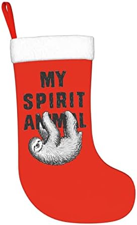 Yuyuy moj duh životinjski lenjoj božićne čarape za odmor ukras kamin viseći čarapa 18 inča čarape