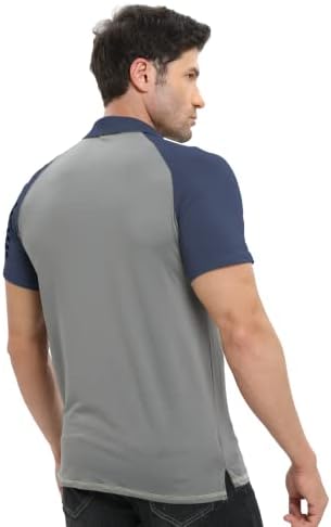 H HYFOL polo majice za muškarce kontrastni boju dugih rukava kratki rukav grafički rastezljivi