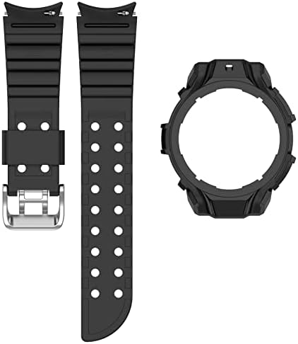 Disscool zamjenska narukvica + kućište kompatibilan s Samsung Galaxy Watch 5 40mm, 20 mm Podesivi mekani silikonski