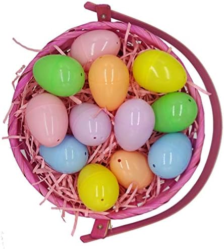 Spritz 48 plastična uskršnja jaja, šarena pastelna ukras u boji za skrivanje košara za tretiranje