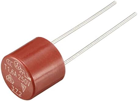 UXCell® 10pcs Dip montirani minijaturni cilindar Slow push mikro osigurač T1.6A 1.6A 250V crvena