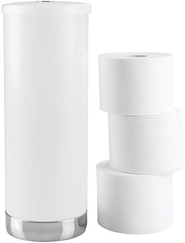 Idesign 59400 Aria BPA-besplatna plastična toaletska posuda i držač posude - 4 x 4 x 16,5 , bistro / hrom