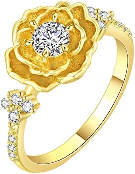 2023 Novi 3D cvjetni cirkon mikroset ring vintage Exquisite cvijeće dame prsten za žene nakit pokloni