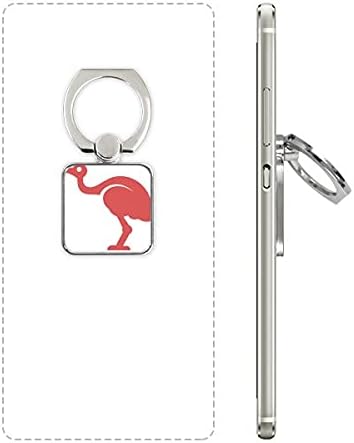 Australija Ostrich Retro stil Crveni ilustracijski kvadratni nosač zvona za mobitel nosač nosača Univerzalni