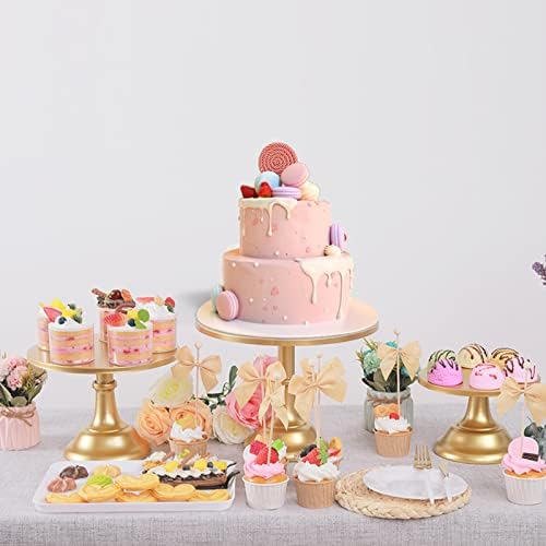 Stalak za torte od 3 komada, stalak za torte sa izdržljivim & stabilnim dizajnom, visoki stalci za torte za desertni sto, savršen prikaz za vjenčanje, zabavu, rođendan, Baby Shower
