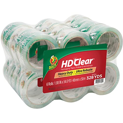 Duck Brand HD Clear Teška pakiranje, 1,88 inča x 54,6 metara, jasan, 24-pakovanje marke ručno