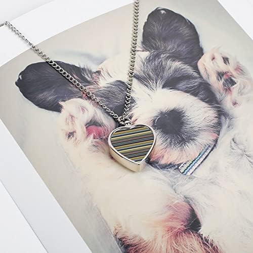Minimalne umjetničke linije ženska spomen urna u obliku srca ogrlica suvenir nakit za psa psa